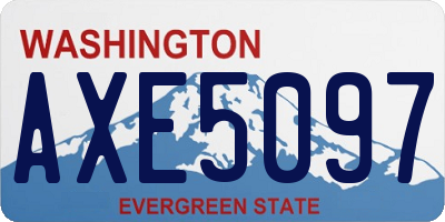 WA license plate AXE5097