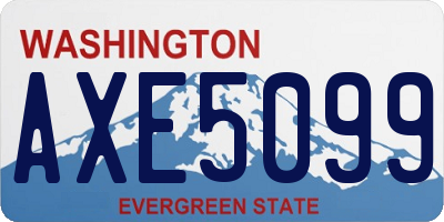 WA license plate AXE5099