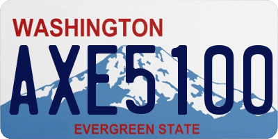 WA license plate AXE5100