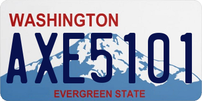 WA license plate AXE5101