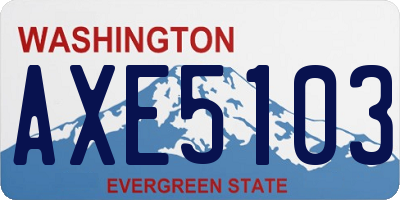WA license plate AXE5103