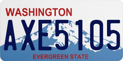 WA license plate AXE5105
