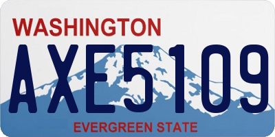 WA license plate AXE5109