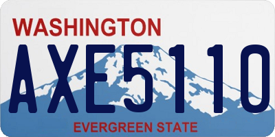 WA license plate AXE5110