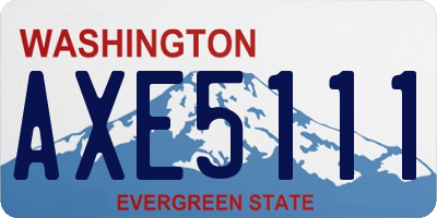 WA license plate AXE5111