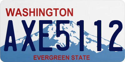 WA license plate AXE5112