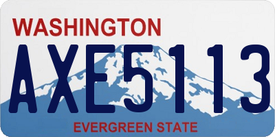 WA license plate AXE5113