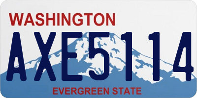 WA license plate AXE5114