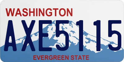 WA license plate AXE5115