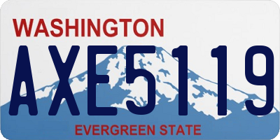 WA license plate AXE5119