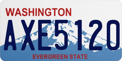 WA license plate AXE5120