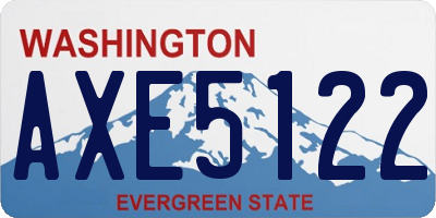 WA license plate AXE5122