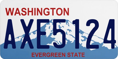 WA license plate AXE5124