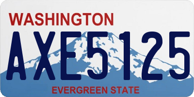 WA license plate AXE5125