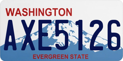 WA license plate AXE5126