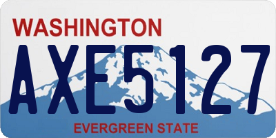 WA license plate AXE5127