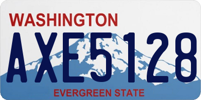 WA license plate AXE5128