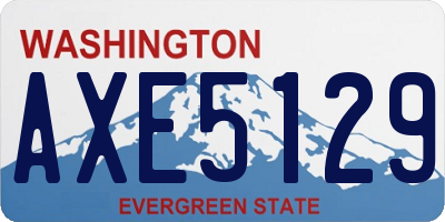 WA license plate AXE5129