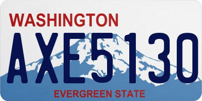 WA license plate AXE5130