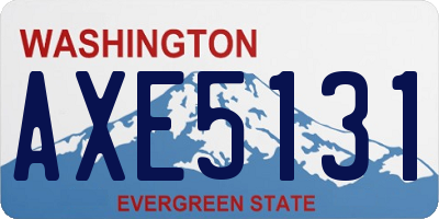 WA license plate AXE5131