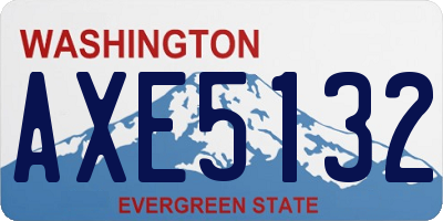 WA license plate AXE5132