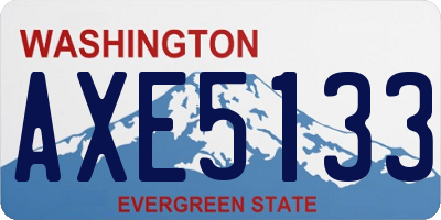 WA license plate AXE5133