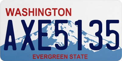 WA license plate AXE5135