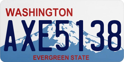 WA license plate AXE5138