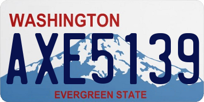 WA license plate AXE5139