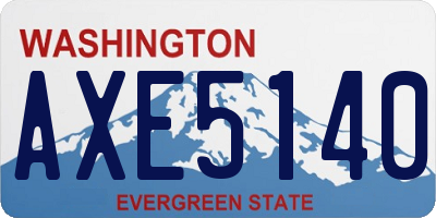 WA license plate AXE5140