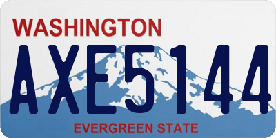 WA license plate AXE5144