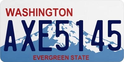 WA license plate AXE5145