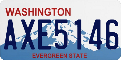 WA license plate AXE5146