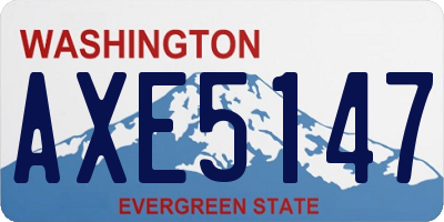 WA license plate AXE5147