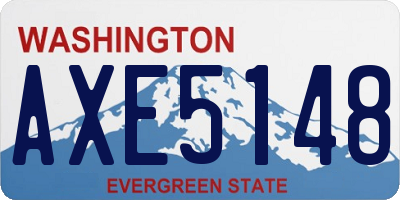 WA license plate AXE5148