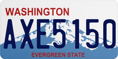 WA license plate AXE5150
