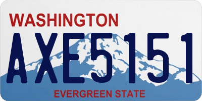 WA license plate AXE5151