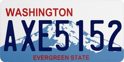 WA license plate AXE5152