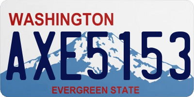 WA license plate AXE5153