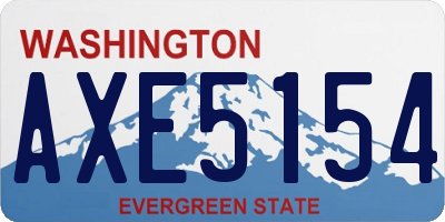 WA license plate AXE5154