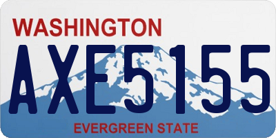 WA license plate AXE5155