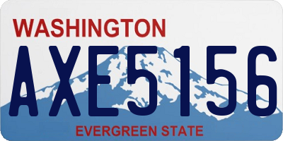 WA license plate AXE5156