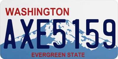 WA license plate AXE5159