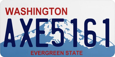 WA license plate AXE5161