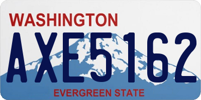 WA license plate AXE5162