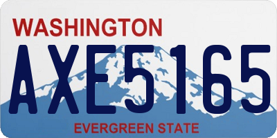 WA license plate AXE5165