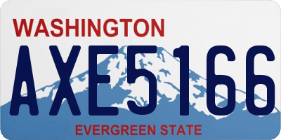 WA license plate AXE5166