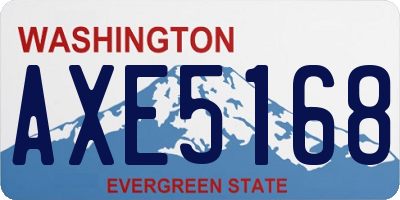 WA license plate AXE5168