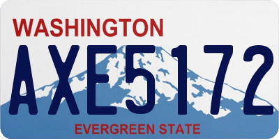 WA license plate AXE5172