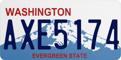 WA license plate AXE5174